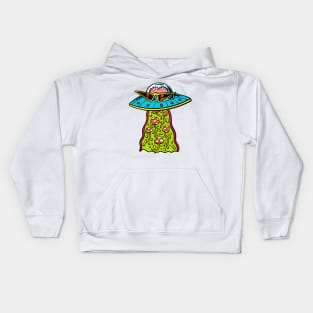 Mushroom Flying Saucer Kids Hoodie